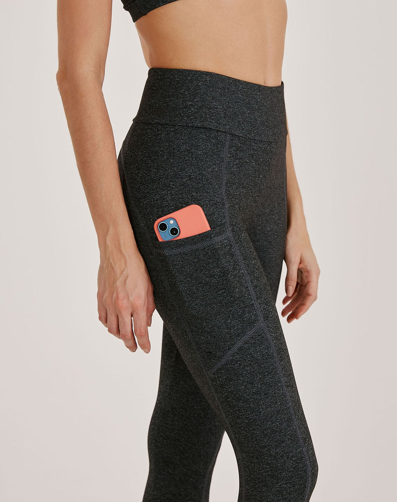 Legging Com Bolso Aruana Yogini - CINZA ESCURO