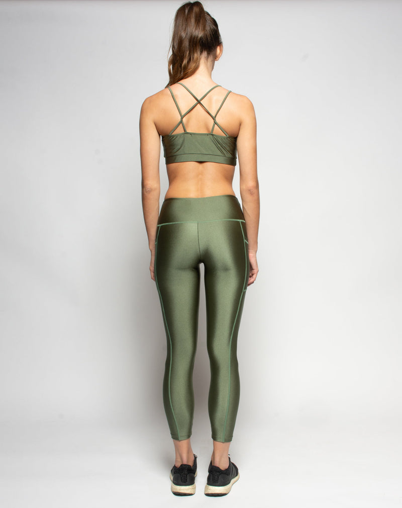 Legging com Bolsos Laterais - VERDE MILITAR